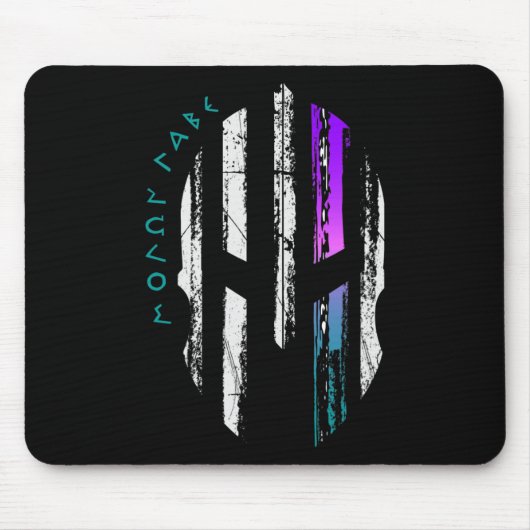 Krebsbewusstsein Spartaner Kriegerhelm Thin Line Mousepad (Vorne)