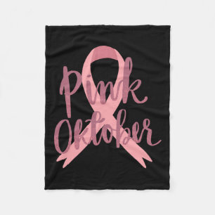 Krebsbewusstsein-T-Shirt - Im Oktober tragen wir P Fleecedecke