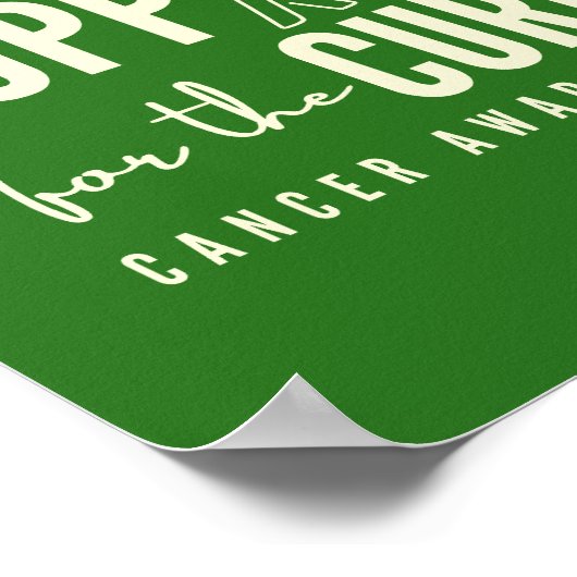 Krebsbewusstsein #team-Name Poster Prints (Ecke)