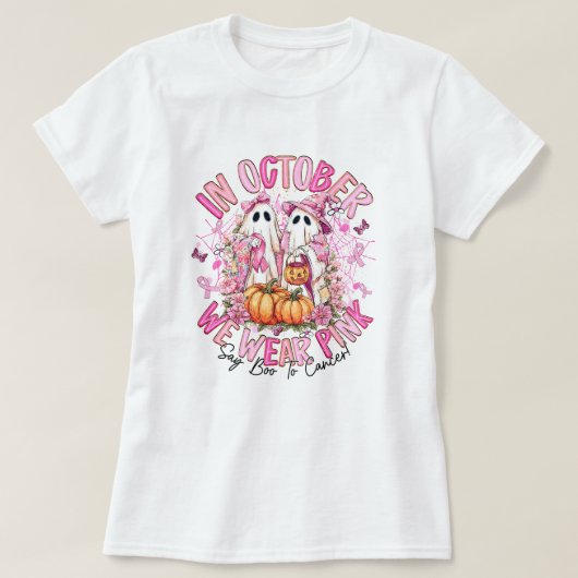 Krebsbewusstsein tragen wir rosa T-Shirt (Design vorne)