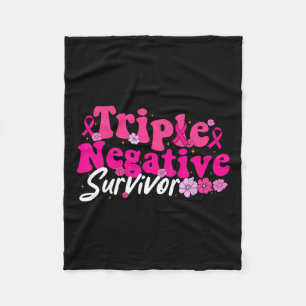 Krebsbewusstsein Triple Negative Survivor Blume Fleecedecke
