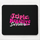 Krebsbewusstsein Triple Negative Survivor Blume Mousepad (Vorne)