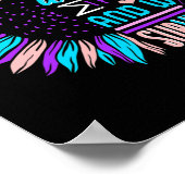 Krebsbewusstsein Überlebender Sonnenblumen Thyreoi Poster (Ecke)