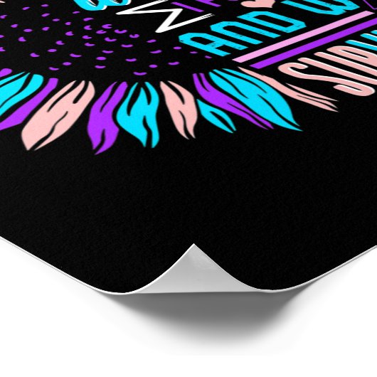 Krebsbewusstsein Überlebender Sonnenblumen Thyreoi Poster (Ecke)