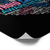 Krebsbewusstsein und Hoffnung unterstützen starken Poster (Ecke)