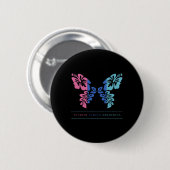 Krebsbewusstsein Unterstützung der Schilddrüsenkre Button (Vorne & Hinten)