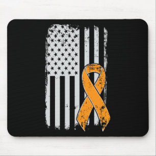 Krebsbewusstsein - Vintage US-amerikanische Flagge Mousepad