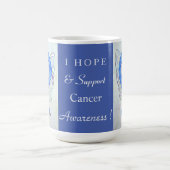 Krebsbewusstsein Violet Ribbon Engel Custom Tasse (Mittel)