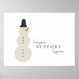 Krebsbewusstsein. Weihnachts-Weihnachtsgebäck Poster