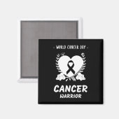 Krebsbewusstsein - Weltkrebstag 2 Magnet (Vorderseite/Rückseite)