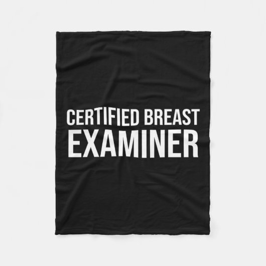 Krebsbewusstsein zertifizierter Brust-Examiner Fleecedecke (Vorderseite)
