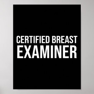 Krebsbewusstsein zertifizierter Brust-Examiner Poster