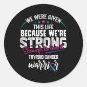 Krebsbewusstseinsband S1 Runder Aufkleber (Vorderseite)