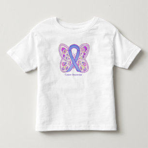 Krebsbewusstseinsschleife Lavendel Schmetterling S Kleinkind T-shirt
