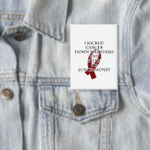 Krebsbully (Burgundy Ribbon) Button (Insitu)