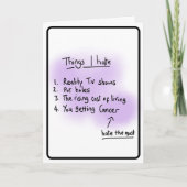 Krebsdiagnose Karte (Vorderseite)