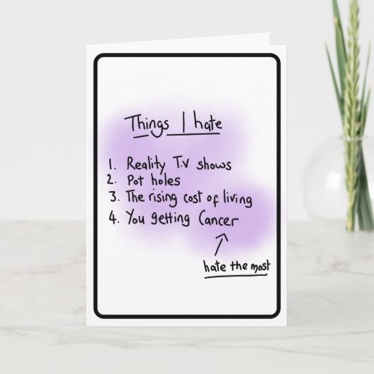 Krebsdiagnose Karte (Vorderseite)