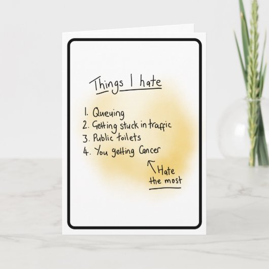 Krebsdiagnose Karte (Vorderseite)