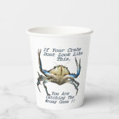 Krebse fangen, Party fesseln Pappbecher (Rückseite)