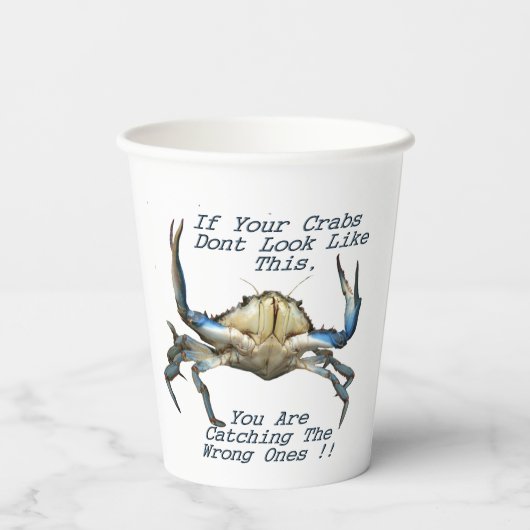 Krebse fangen, Party fesseln Pappbecher (Rückseite)