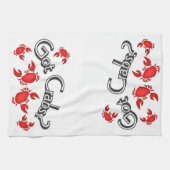 Krebse got? Sprichwort Red Crabs Spaß Geschirrtuch (Horizontal)