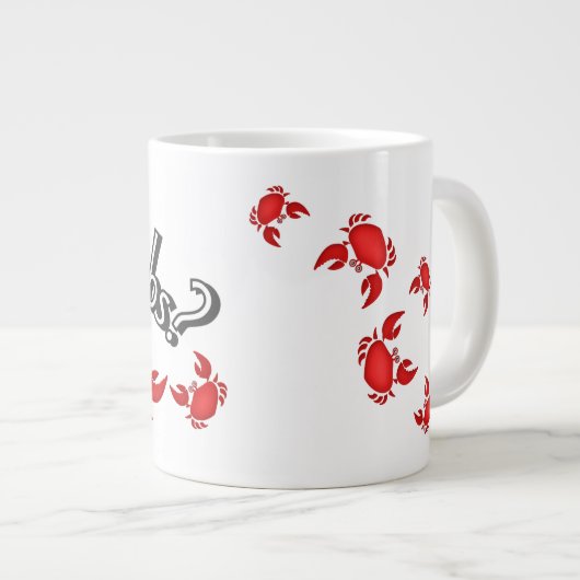 Krebse got? Sprichwort Red Crabs Spaß Jumbo-Tasse (Vorderseite Rechts)