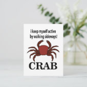 Krebse Ich Behielt mich aktiv, indem ich auf der S Postkarte (Stehend Vorderseite)