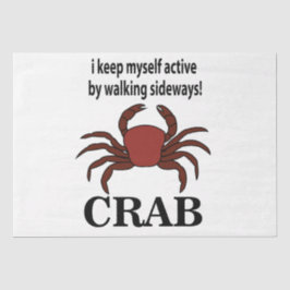 Krebse Ich Behielt mich aktiv, indem ich auf der S Seidenpapier