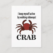 Krebse Ich Behielt mich aktiv, indem ich auf der S Visitenkarte (Vorderseite)
