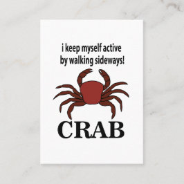 Krebse Ich Behielt mich aktiv, indem ich auf der S Visitenkarte