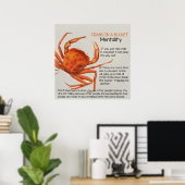 Krebse in einem Eimerplakat Poster (Heimbüro)