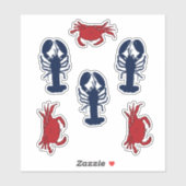 Krebse in Gestalten Aufkleber (Blatt)