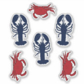 Krebse in Gestalten Aufkleber (Vorderseite)