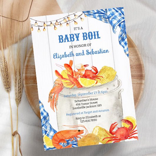 Krebse Kochen Baby Shower Einladung