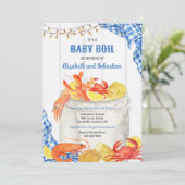 Krebse Kochen Baby Shower Einladung (Stehend Vorderseite)