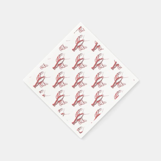 Krebse Serviette (Ecke)