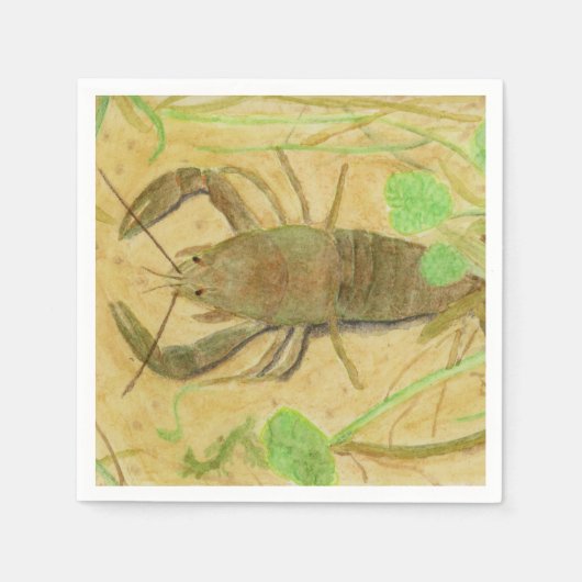 Krebse Serviette (Vorderseite)