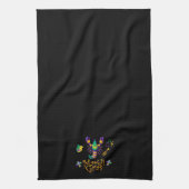 Krebse/Trompete/Maske/Lilie Mardi Gras Geschirrtuch (Vertikal)