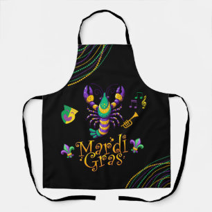 Krebse/Trompete/Maske/Lilie Mardi Gras Schürze