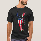 Krebse US-Flagge Krebse Hummer Patriotische Männer T-Shirt (Vorderseite)