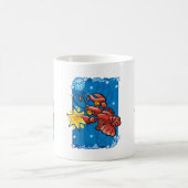 Krebserkrabbe am Nachthimmel Kaffeetasse (Mittel)