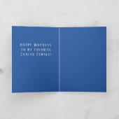 Krebserkrankung Geburtskarte Feiertagskarte (Innenseite)