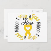 Krebserkrankung im Kindesalter für meinen Helden Postkarte (Vorne/Hinten)