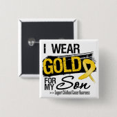 Krebserkrankung im Kindesalter für meinen Sohn Button (Vorne & Hinten)