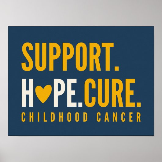 Krebserkrankungen im Kindesalter unterstützen Hoff Poster (Vorne)