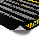 Krebsflagge Kinder-Krebsbewusstsein Poster (Ecke)