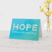 Krebsförderung - Hoffnung ist eine wunderbare Sach Karte (Gelbe Blume)