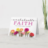 Krebsförderung Unshakable Faith Karte (Vorderseite)