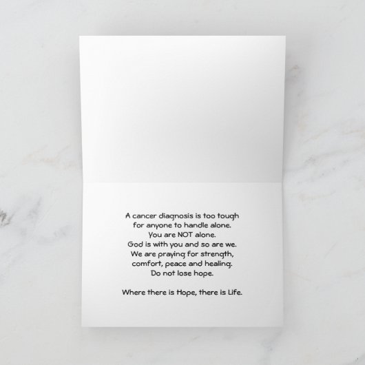 Krebsförderung - Wo Hoffnung ist Karte (Innenseite)