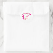 Krebsfrei Runder Aufkleber (Tasche)